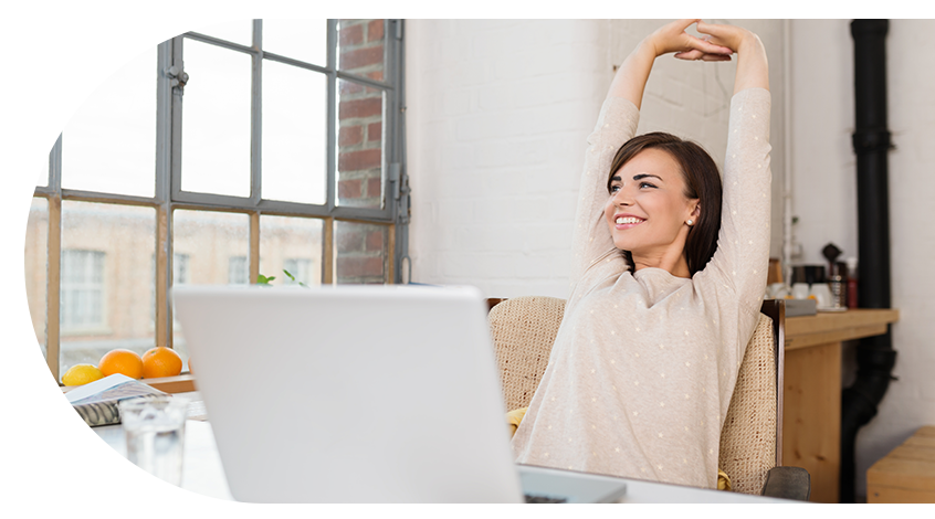 Woman feeling recognised and rewarded