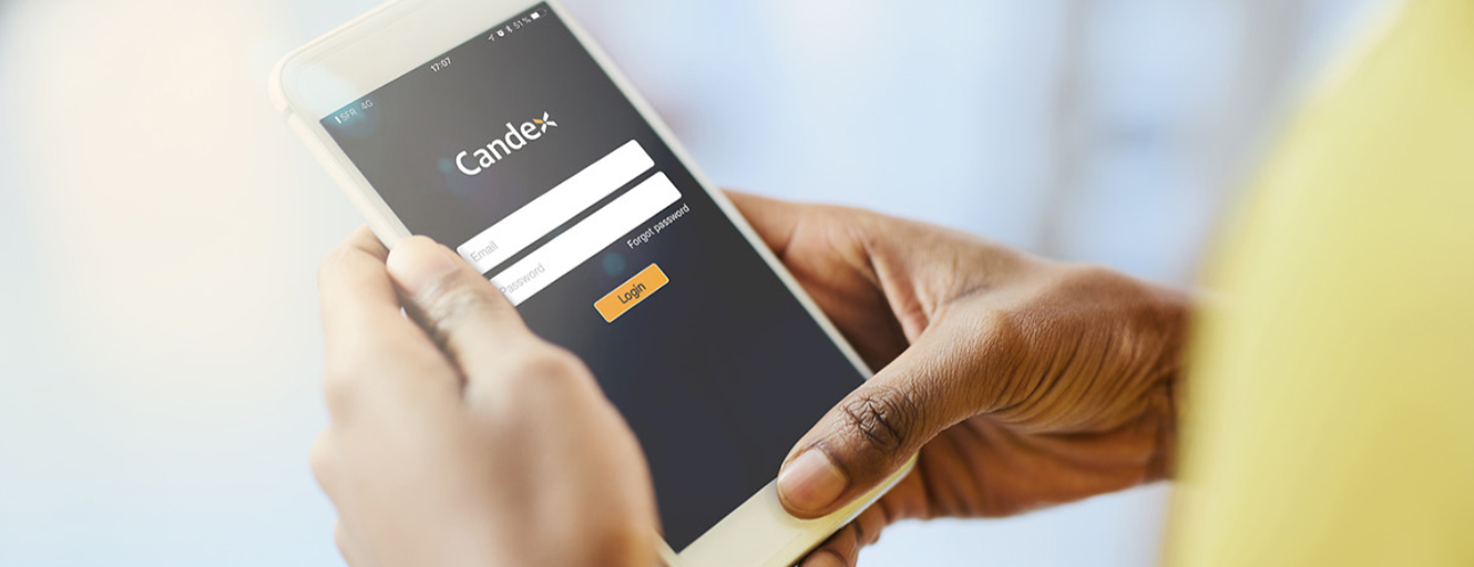 Candex mobile app on iPhone
