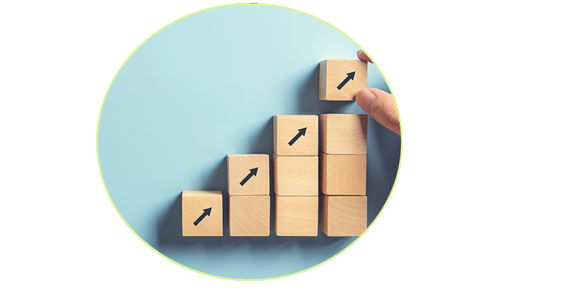 building blocks pointing upwards for Connect Incentive for business