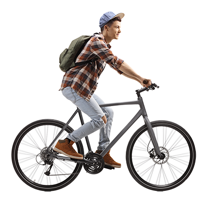 Cycle to work scheme - boy on bike